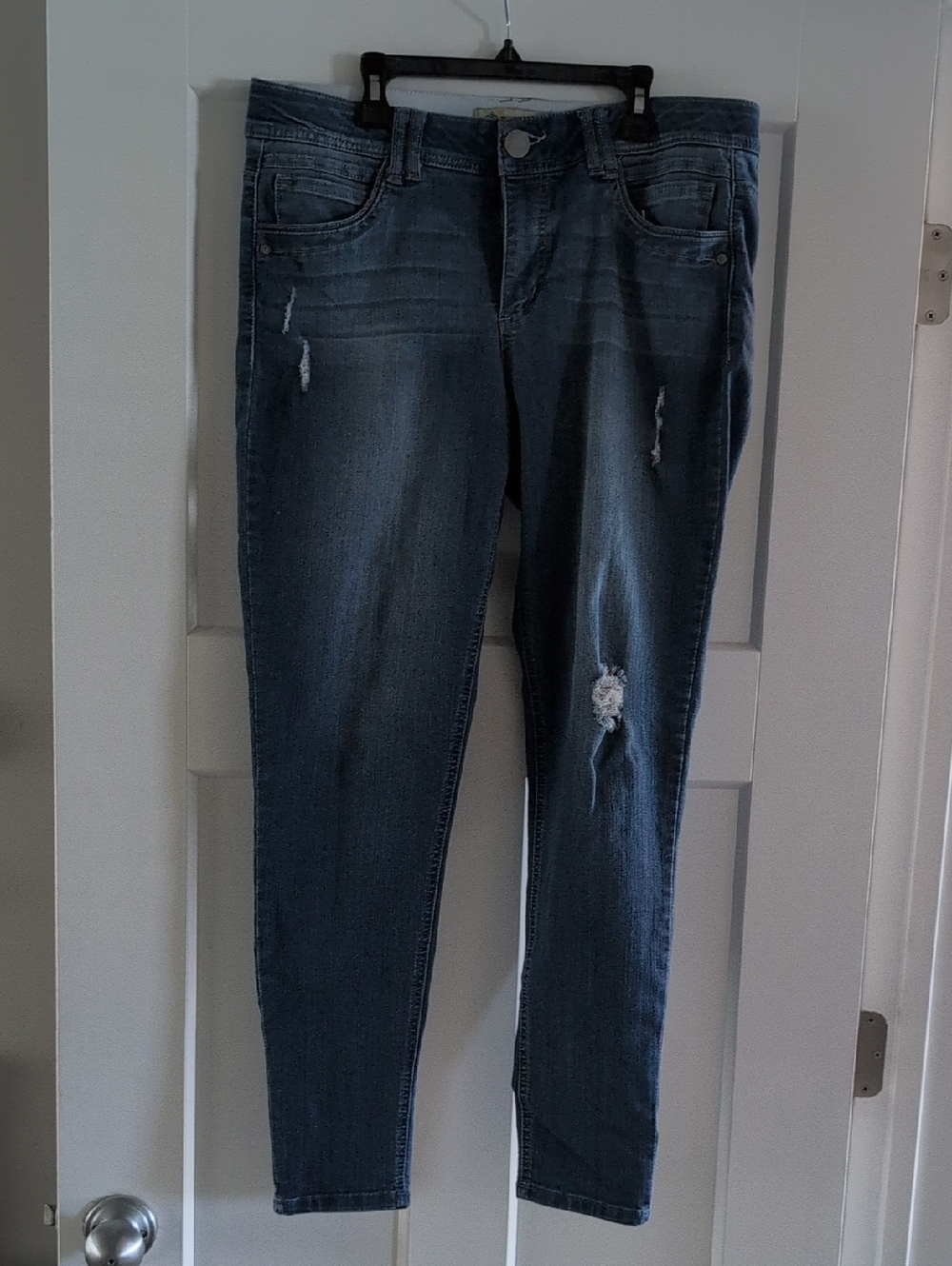 Democracy Blue Distressed Skinny Jeans